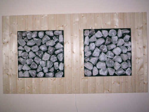 Salzplatten in Sauna