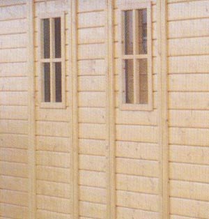 Sauna Fenster fest