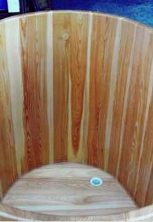 billiges Sauna-Tauchbecken mit Splintholz