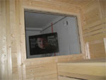 Fernsehen in der Sauna