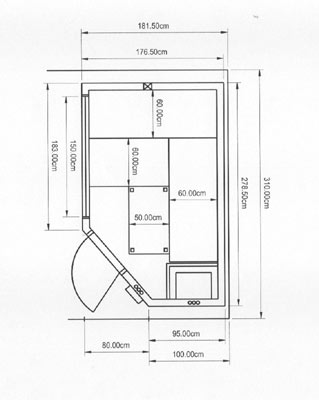 Einbausauna-Grundriss der Familie Scheddel