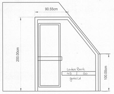 Sauna-Grundriss der Familie Barthe