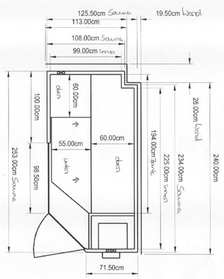 Sauna-Grundriss der Familie Barthel