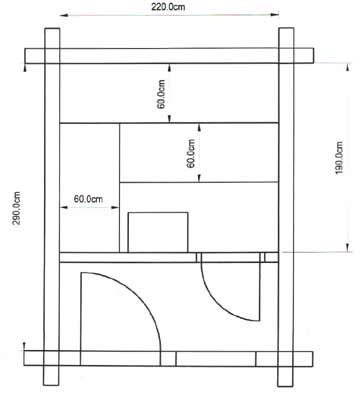 Sauna-Grundriss der Familie Baumgärtel