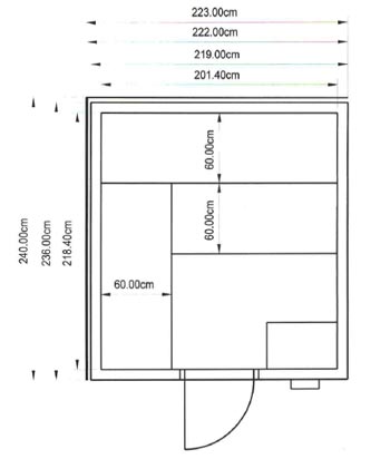 Sauna-Grundriss der Familie Bierwirth