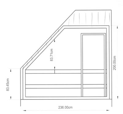 Sauna-Grundriss der Familie Bira