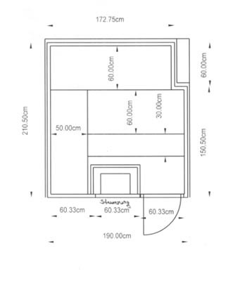 Sauna-Grundriss der Familie Bönicke