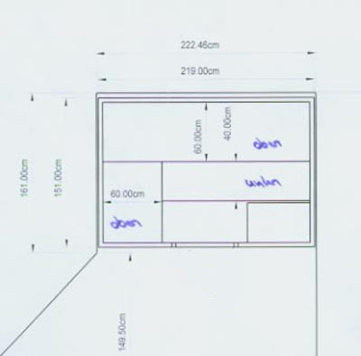 Sauna-Grundriss der Familie Bogorad