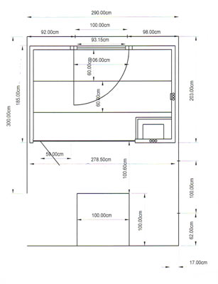 Sauna-Grundriss der Familie Branz
