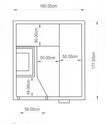 Sauna-Grundriss der Familie Brückner