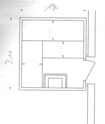 Grundriss der Sauna der Familie Büttner