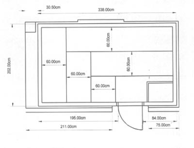Sauna-Grundriss der Familie Buhlmann