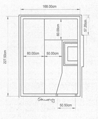 Sauna-Grundriss der Familie Clemens