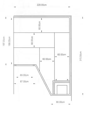 Sauna-Grundriss der Familie Dallmann