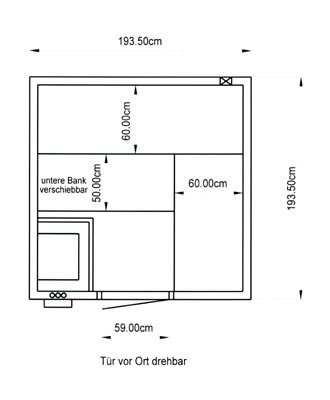 Sauna-Grundriss der Familie Doerfel
