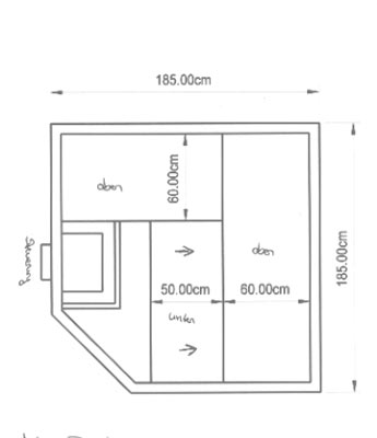 Sauna-Grundriss der Familie Dyck