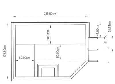 Sauna-Grundriss der Familie Eberth