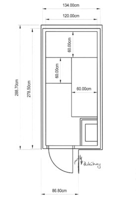 Sauna-Grundriss der Familie Eidam