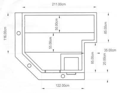 Sauna-Grundriss der Familie Engelmann