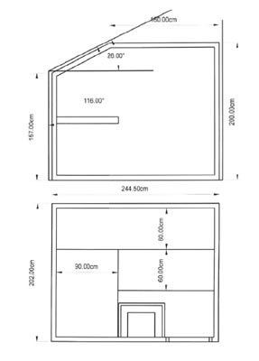 Sauna-Grundriss der Familie Eppendorfer