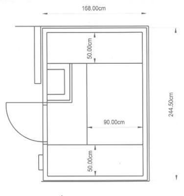 Sauna-Grundriss im Ferienhaus Prerow