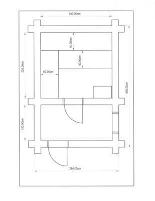 Sauna-Grundriss der Familie Fiedler