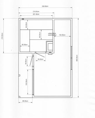 Sauna-Grundriss der Familie Schlodder