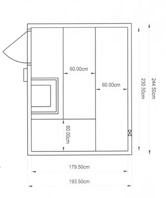 Sauna-Grundriss der Familie Gartner