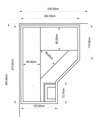 Einbausauna-Grundriss der Familie Gericke