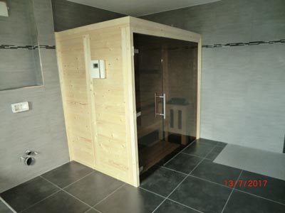 Sauna mit Glasfront