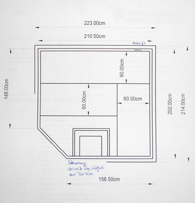Sauna-Grundriss der Familie Groß