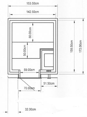 Sauna-Grundriss der Familie Hagemeister