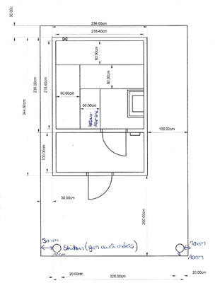 Sauna-Grundriss der Familie Hagen