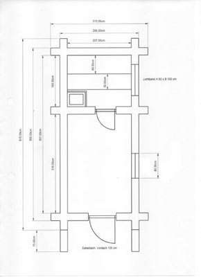 Sauna-Grundriss Halbstammsauna-Bernau