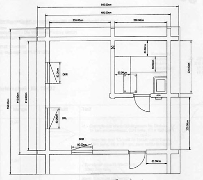 Sauna-Grundriss der Familie Witt