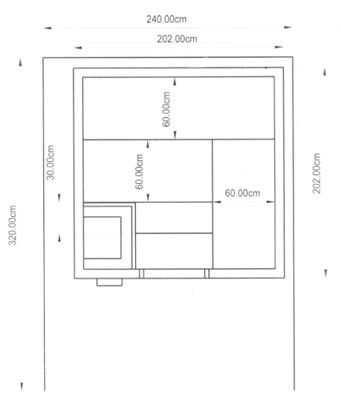 Sauna-Grundriss der Familie Hartmann