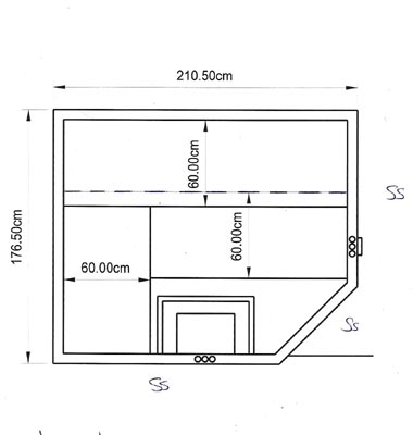 Sauna-Grundriss der Familie Haugke