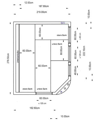 Heimsauna-Grundriss der Familie Wolfinger