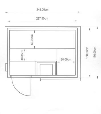 Sauna-Grundriss der Familie Helm