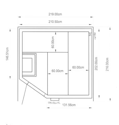 Sauna-Grundriss der Familie Hensel