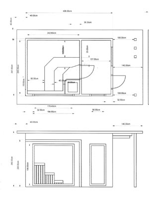 Sauna-Grundriss der Familie Herrmann