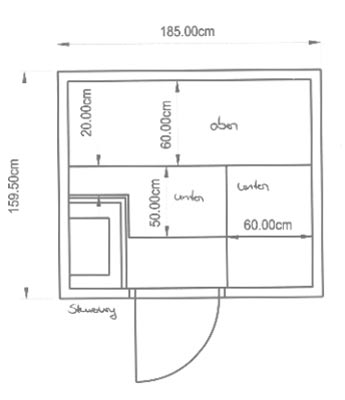 Einbausauna-Grundriss der Familie Herzog