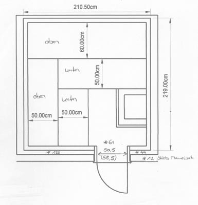 Sauna-Grundriss der Familie Hofmann