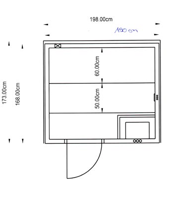Sauna-Grundriss der Familie Hollerbusch