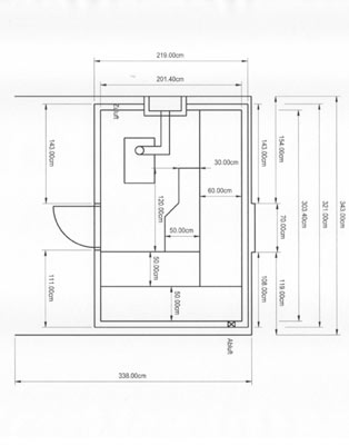 Sauna-Grundriss der Familie Mller