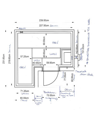 Sauna-Grundriss der Familie Horch
