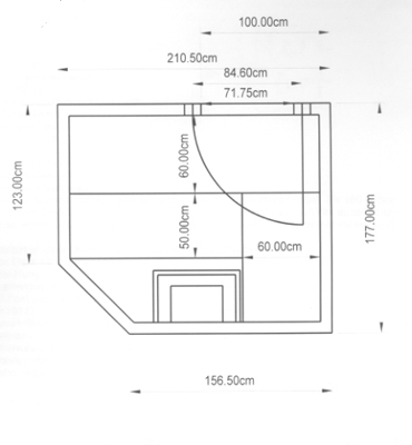 Sauna-Grundriss der Familie Hunger