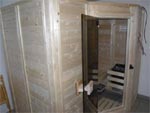 Sauna mit Grundrahmenschräge