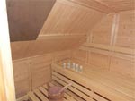 Sauna mit Minderhöhe