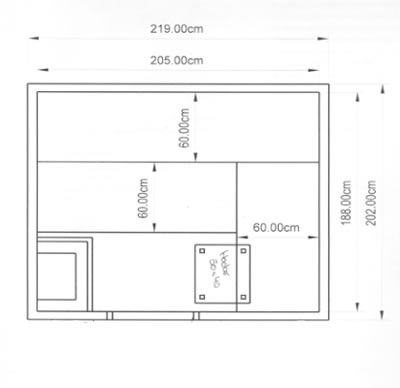 Sauna-Grundriss der Familie Jurowek